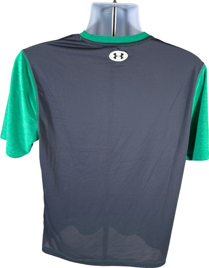 Under Armour Men’s Green Mesh Back HeatGear Short Sleeve Athletic Shirt - L