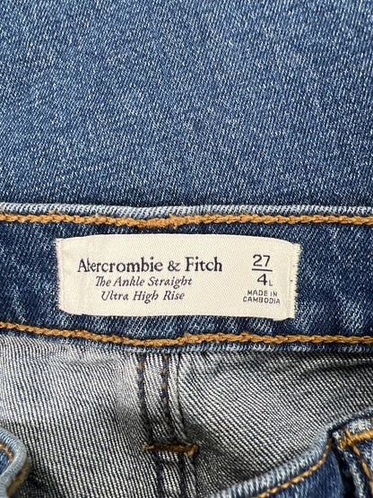 NEW Abercrombie & Fitch Women’s Ankle Straight Ultra High Rise Jeans - 4 Long