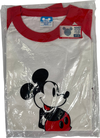 NEW Disneyland Men’s Vintage Mickey Mouse White/Red T-Shirt - M