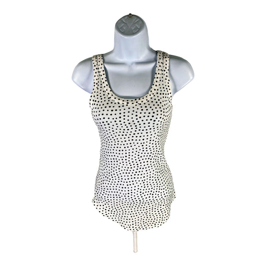 NEW LOFT Women’s White Polka Dot Basic Tank Top - XS