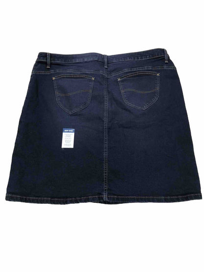 NEW Lee Riders Women's Dark Wash Shape Illusions Slim Fit Denim Skirt -20