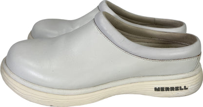 Merrell Men’s White Leather Pro Topo Slide Slip On Mules - 9