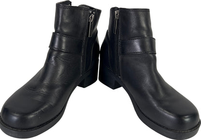 Harley Davidson Women’s Black Leather Block Heel Ankle Boots - 7.5