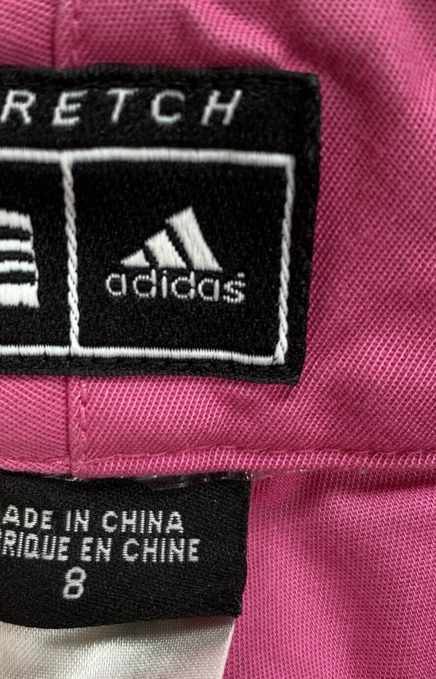 adidas Women's Pink Cotton Blend Stretch Golf Shorts - 8