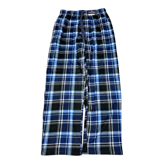 NEW Stafford Men’s Blue Plaid Fleece Sleep Pants - M