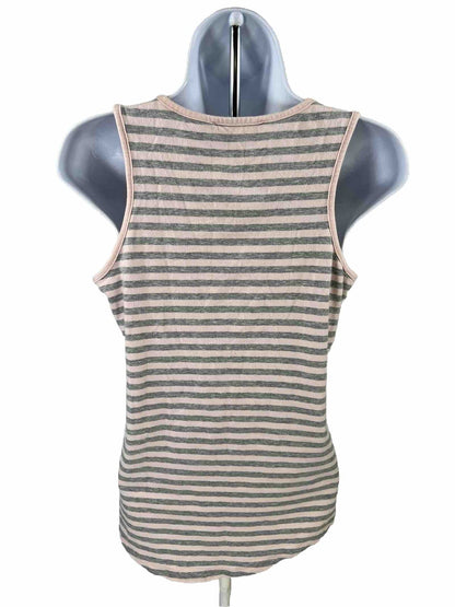 Michael Kors Women's Pink Striped Tank Top - S