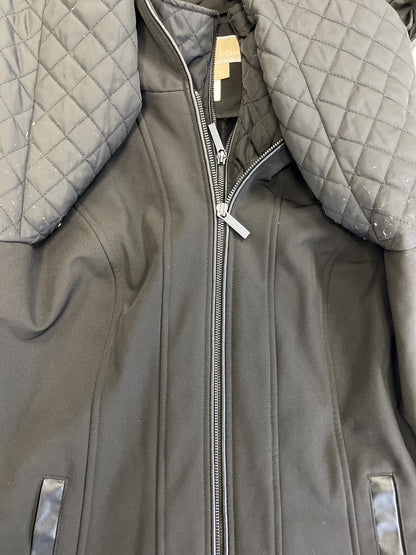 Michael Kors Women’s Black Double Zip Soft Shell Hooded Jacket - M