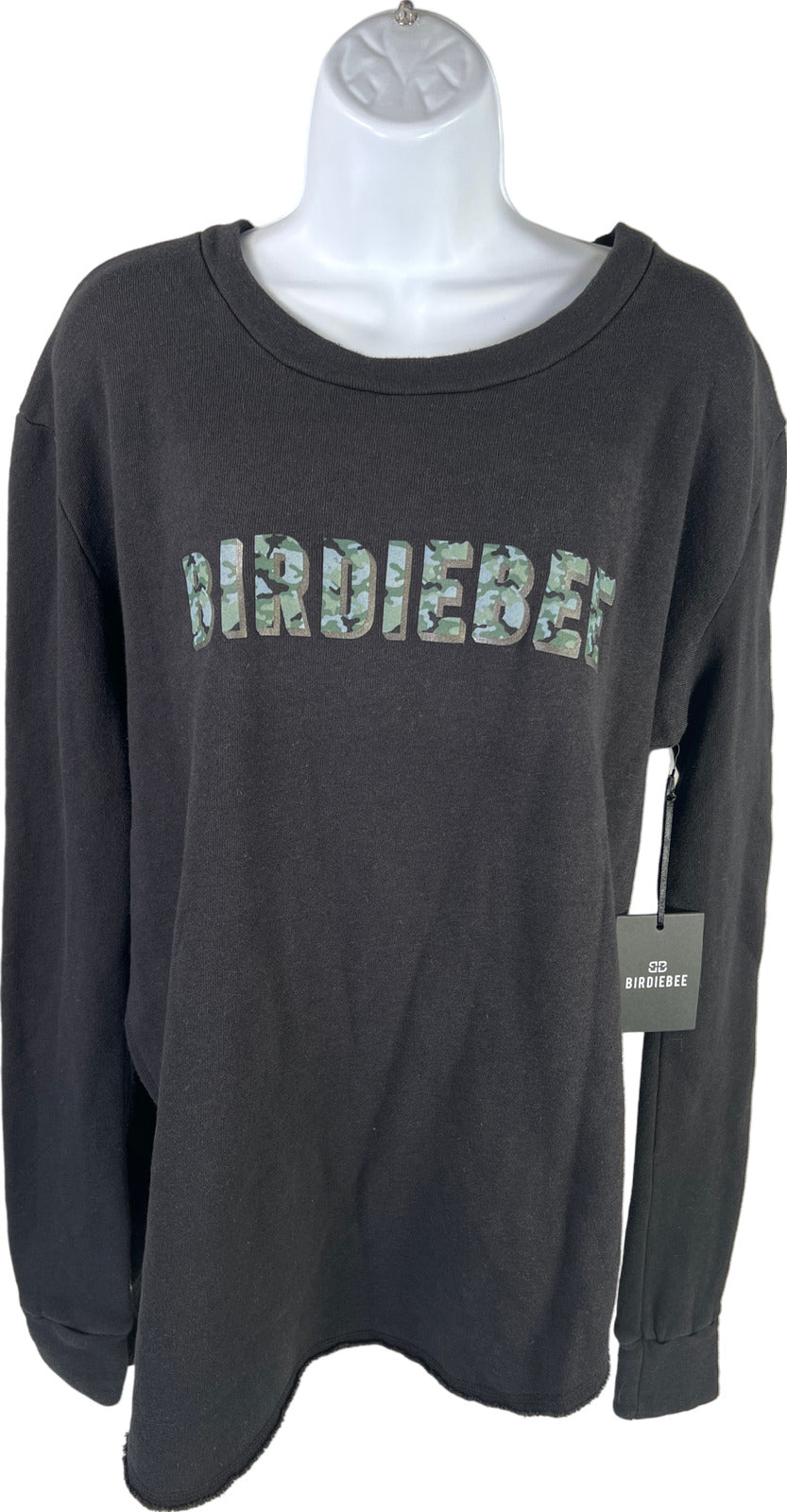 New Birdiebee Women’s Black Long Sleeve Crewneck Sweatshirt - M