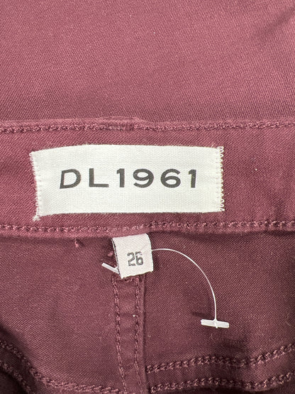 DL1961 Women’s Burgundy Red Chrissy Trimtone Skinny Jeans - 26