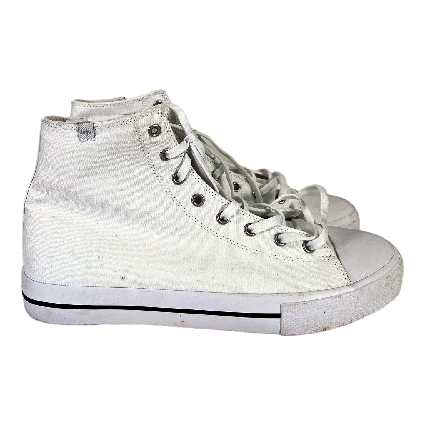 Lugs Men’s White Lace Up High Top Sneakers - 11