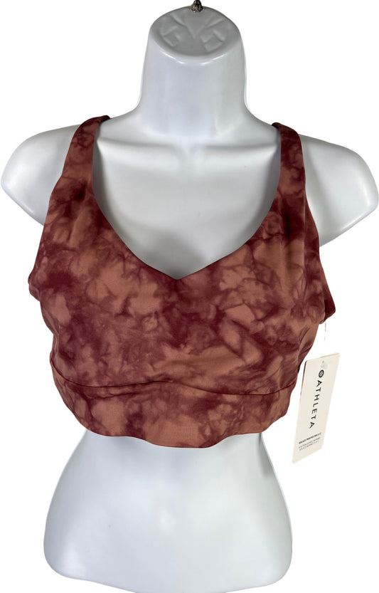 NEW Athleta Women’s Pink Light Impact Solace Printed Sports Bra - L