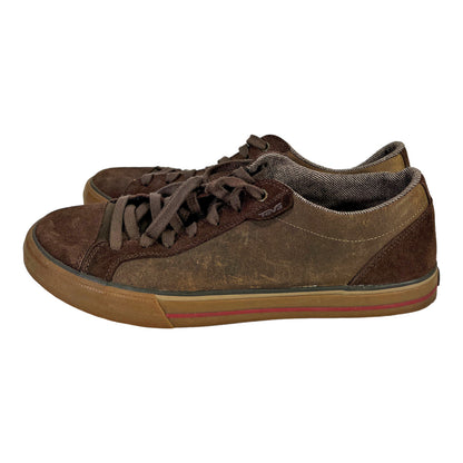 Teva Men’s Brown Suede Lace Up Skateboard Sneakers - 11.5