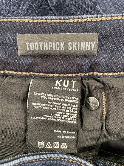 Kut from The Kloth Women’s Dark Wash Toothpick Skinny Stretch Jeans - 4 Short