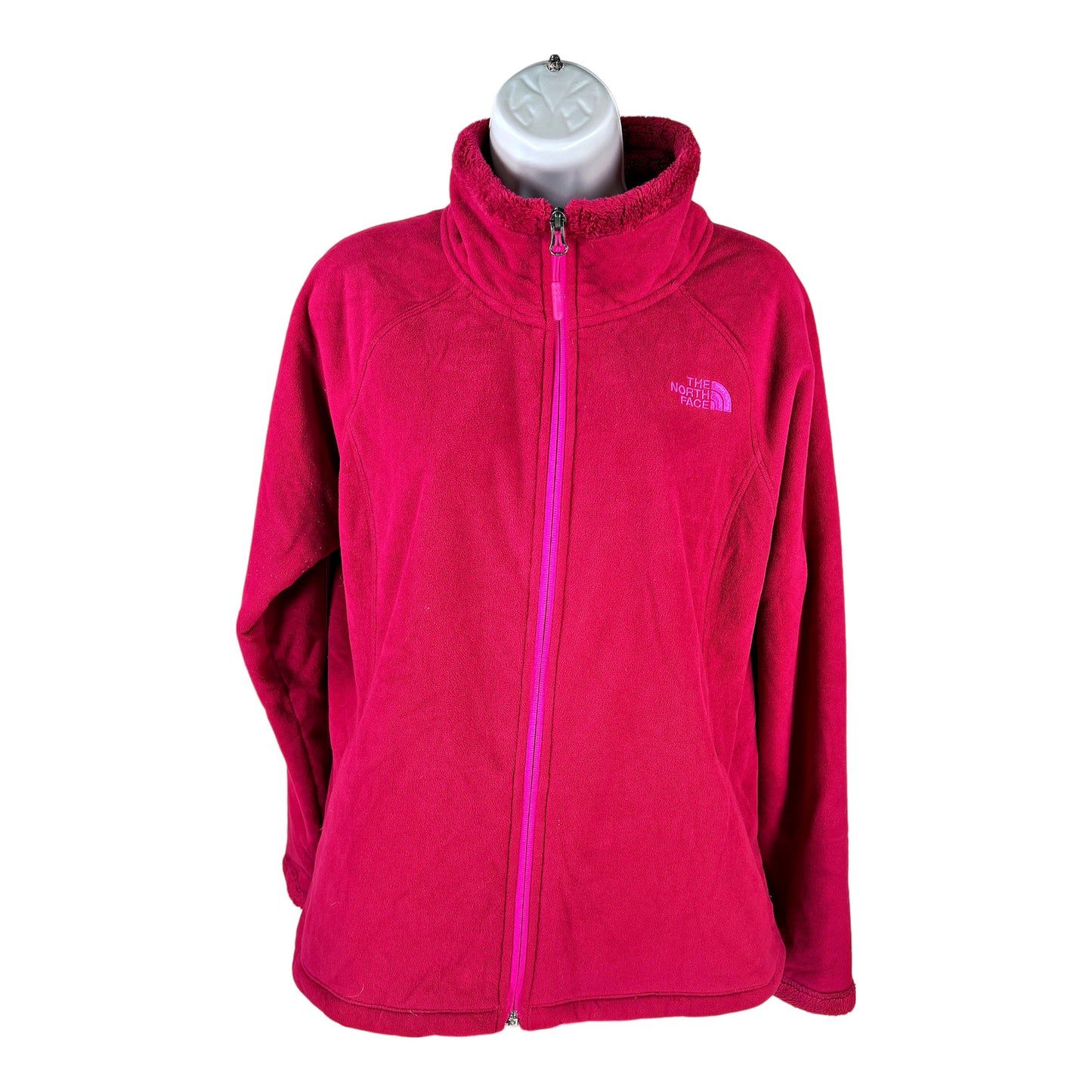 The North Face Women’s Pink Long Sleeve Full Zip Fleece Jacket - L