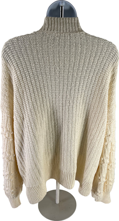 Madewell Women’s Ivory Chunky Knit Oversized Cardigan Sweater - L