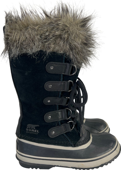 Sorel Women’s Black Quarry Suede Joan of Arctic Waterproof Winter Boots - 7