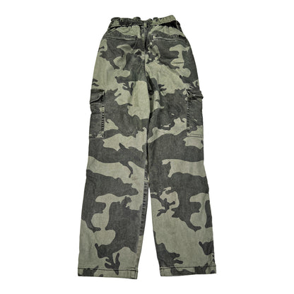 Sanctuary Women’s Green Camo Traveler Paper Bag Cropped Pants - 27