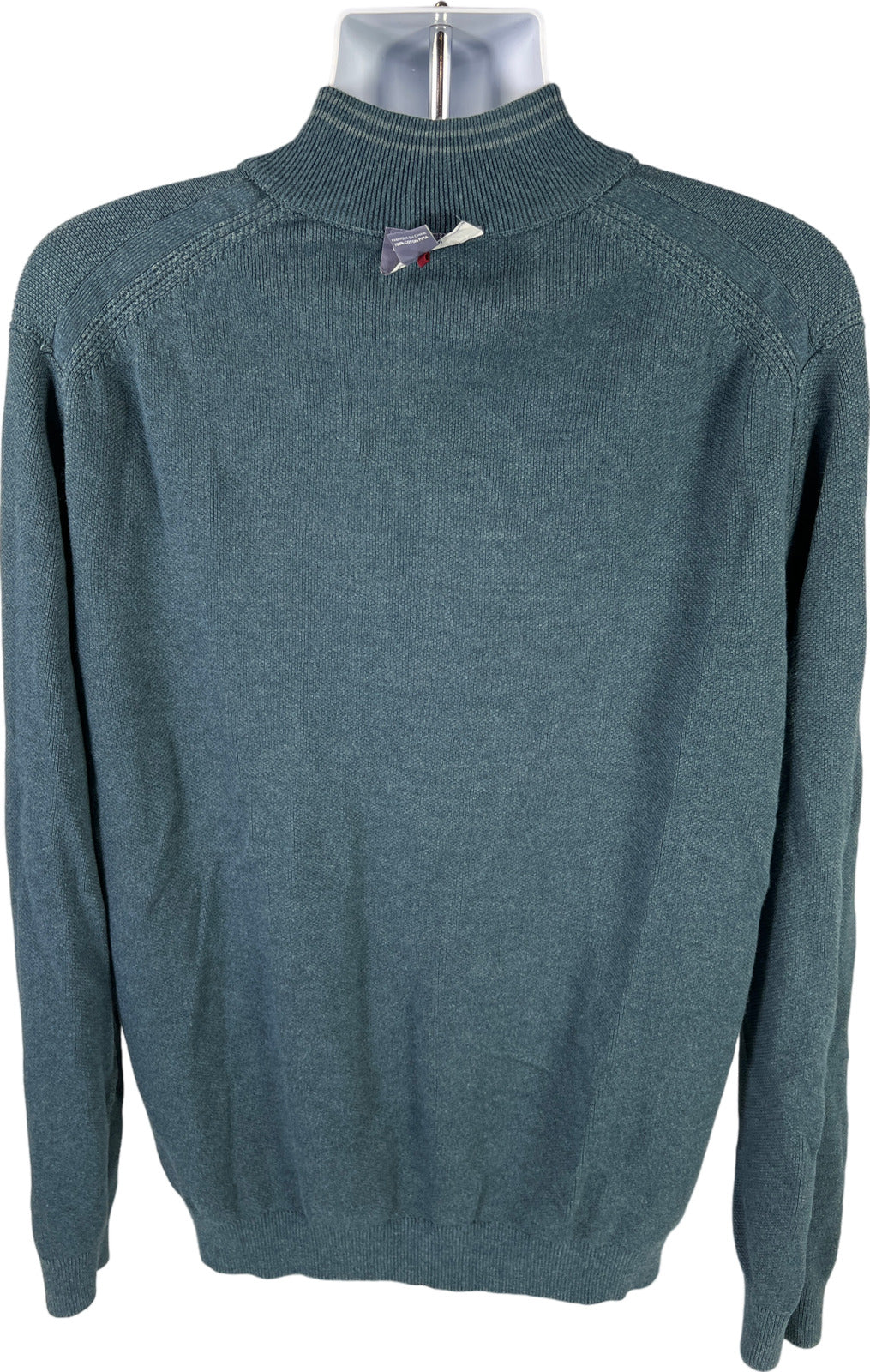 Tommy Bahama Men’s Blue Pima Cotton 1/4 Zip Sweater - XXL