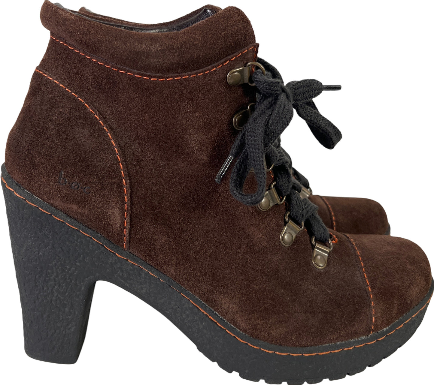 BOC Women’s Brown Suede Lace Up Ankle Booties - 7.5