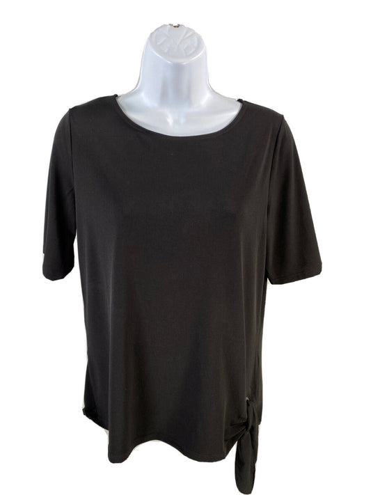 Chico's Women's Black Stretch Short Sleeve Top Shirt Sz 0/US S