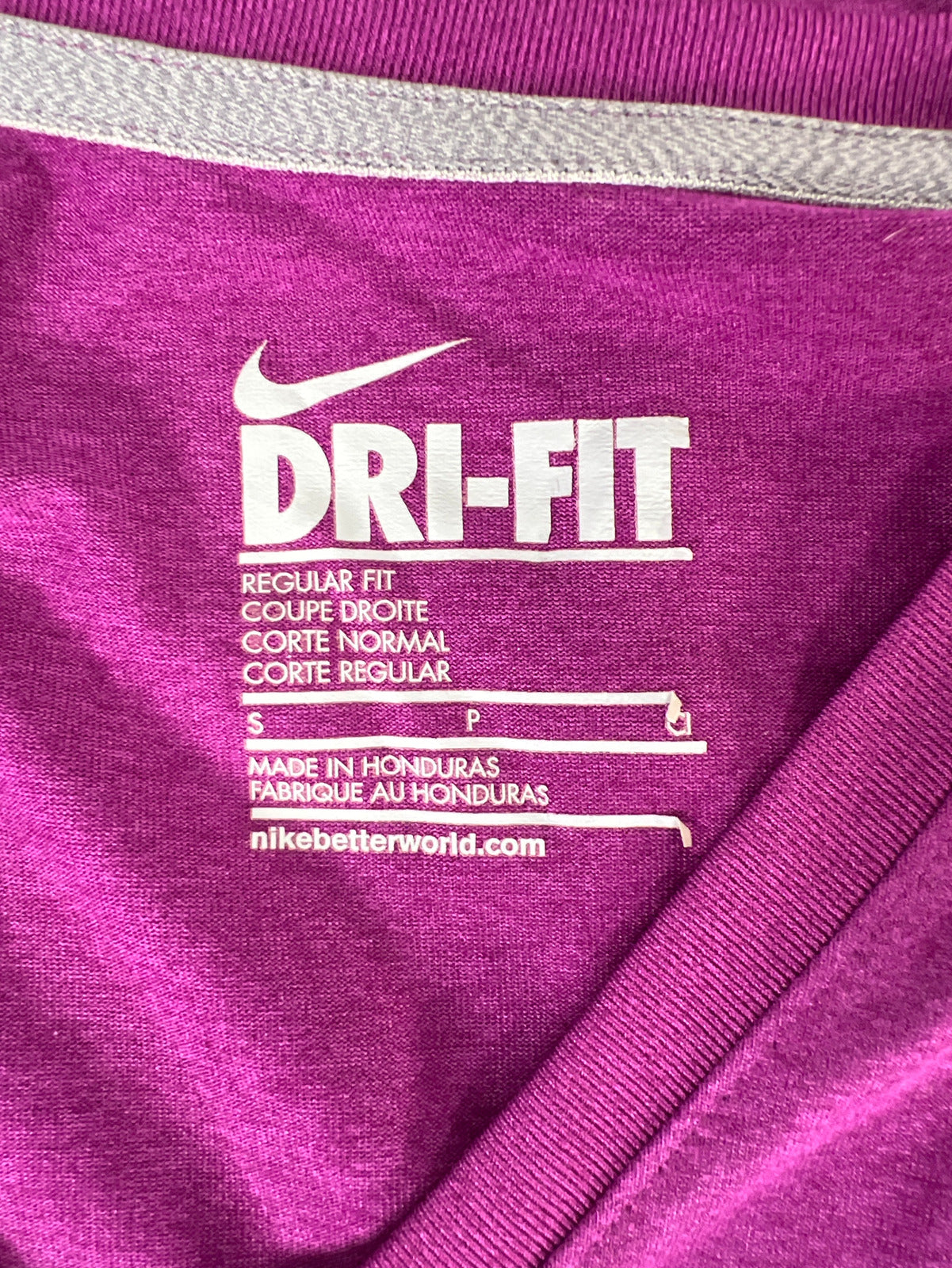 Nike Women’s Purple Short Sleeve Dri-Fit Athletic Shirt - S