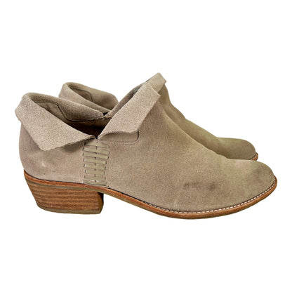 Dolce Vita Women’s Light Beige Suede Slip On Ankle Booties - 10