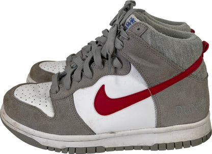 Nike Dunk Big Kids Smoke Grey/Red Dunk Hi SE Lt Lace Up Sneakers - 6.5 Youth