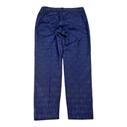 White House Black Market Women’s Blue Embroidered Slim Ankle Pants - 6