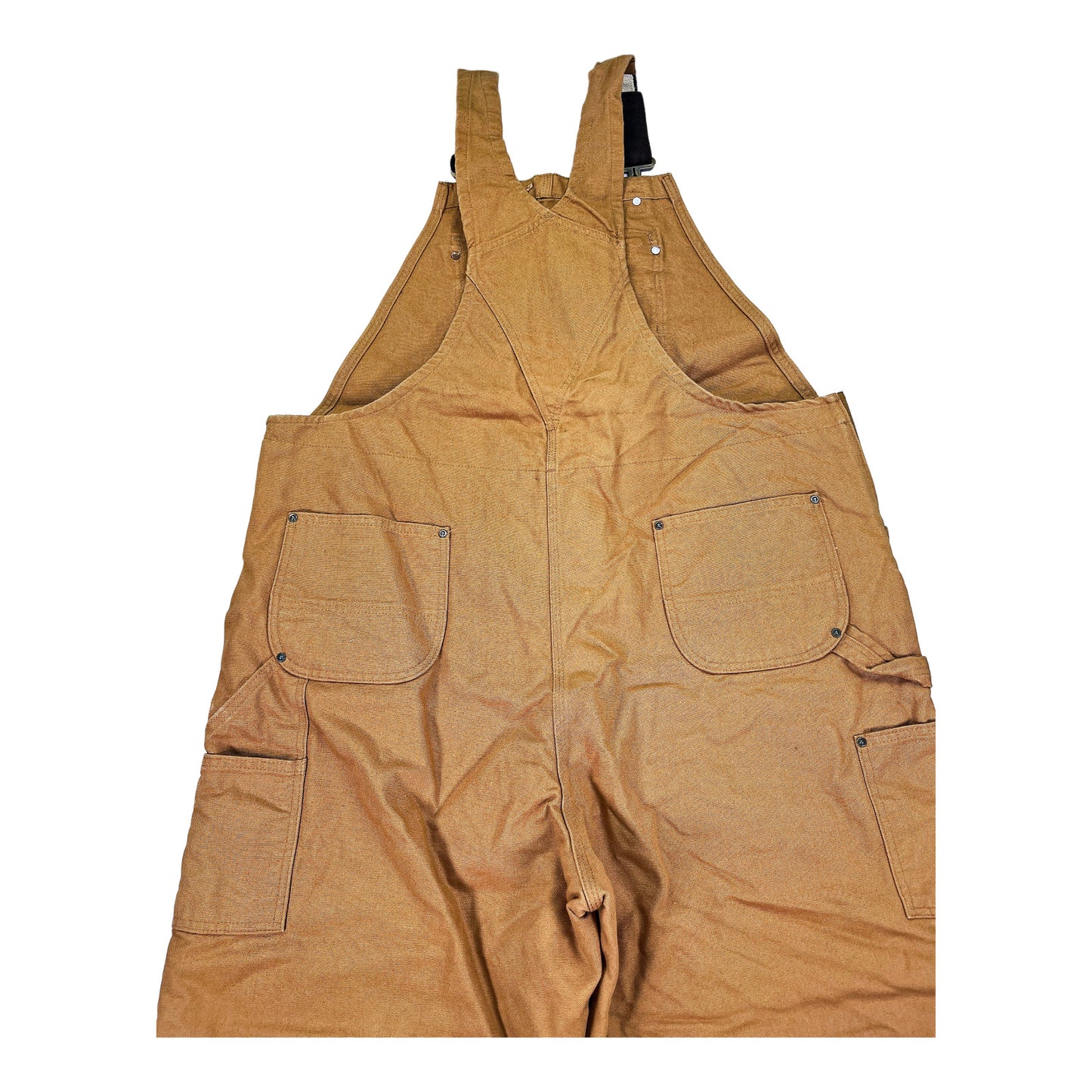 Carhartt Men’s Brown Relaxed Fit Adjustable Duck Bib Overalls - XXL