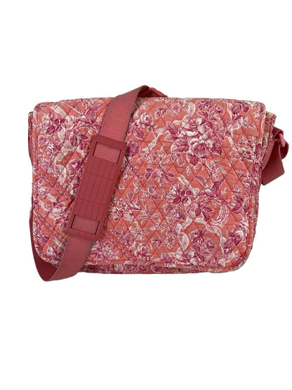 Vera Bradley Pink Hope Toile Quilted Messenger Bag