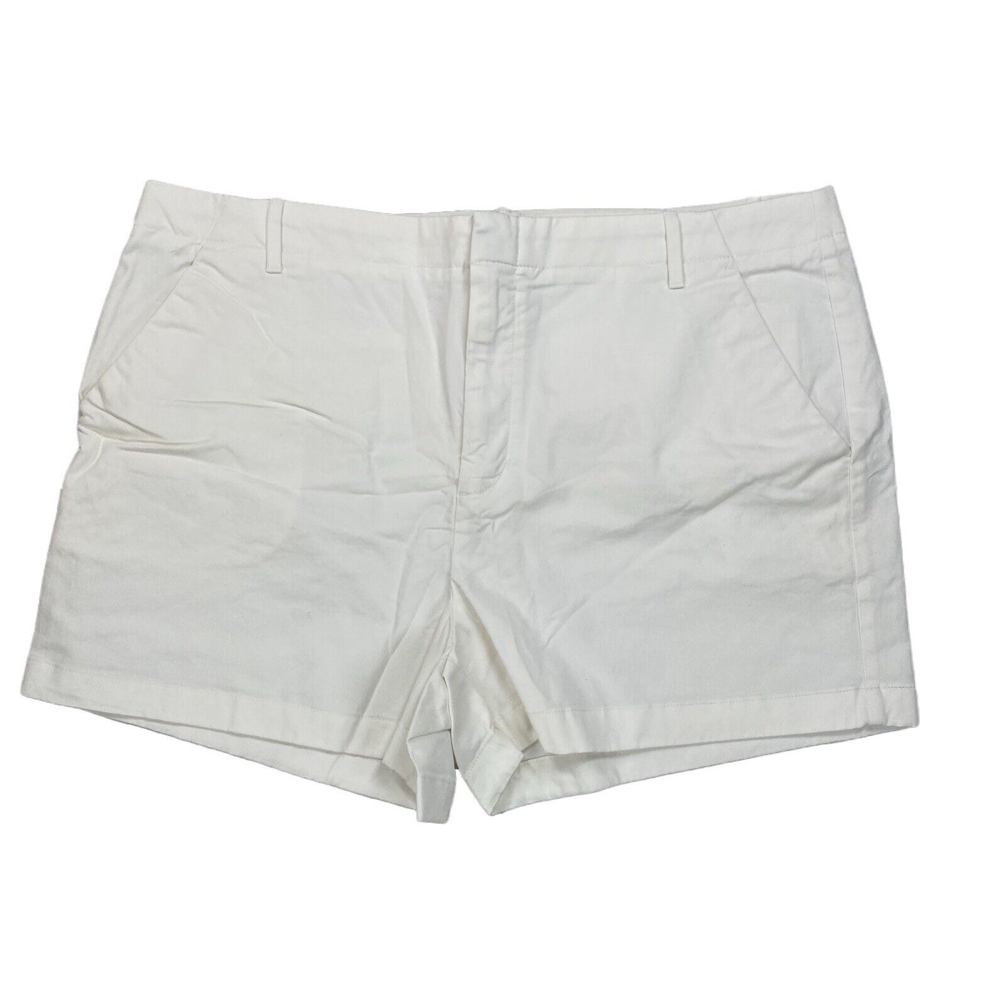 NEW Banana Republic Women's Ivory Authentic Chino Shorts - Petite 18
