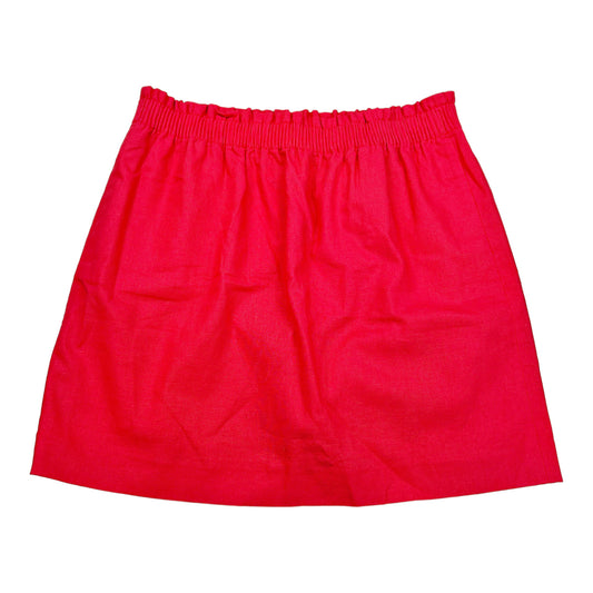 NEW J. Crew Women’s Red Linen-Cotton Blend City Skirt - 14