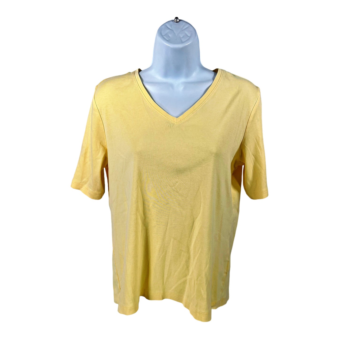 Chico’s Women’s Yellow True Color Short Sleeve T-Shirt - 1/US M