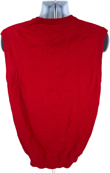 NEW Chaps Men’s Red Sleeveless Knit Sweater Vest - L