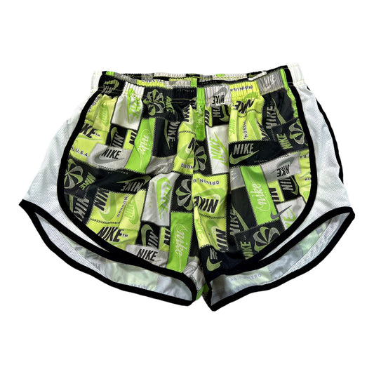 Nike Women’s Green Icon Clash Lined Tempo Athletic Shorts - M