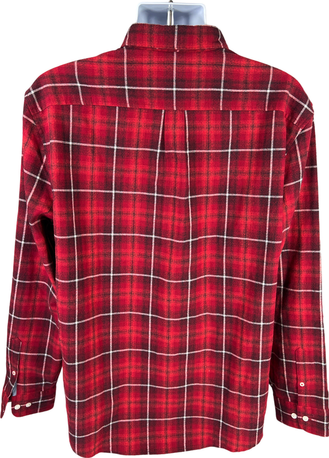 Penguin Men’s Red Plaid Long Sleeve Button Up Shirt - XL