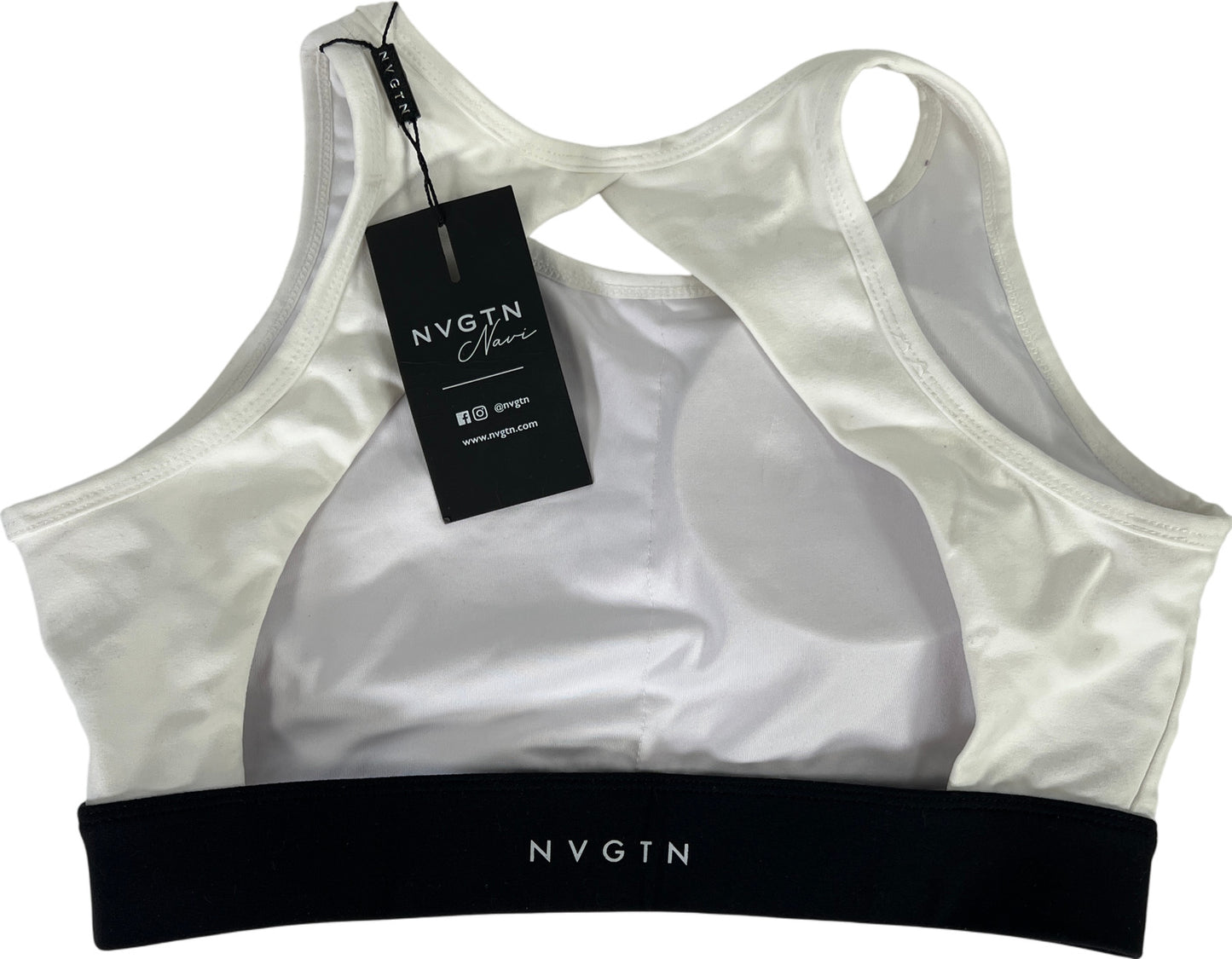 NEW NVGTN Women’s White Open Back Sports Bra - S