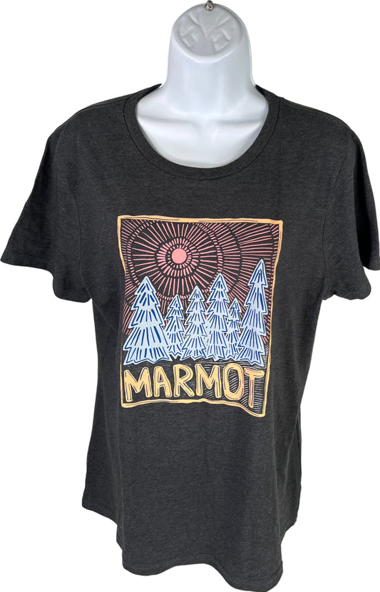 NEW Marmot Women’s Gray Winter Trees Short Sleeve Woodblock T-Shirt - XL