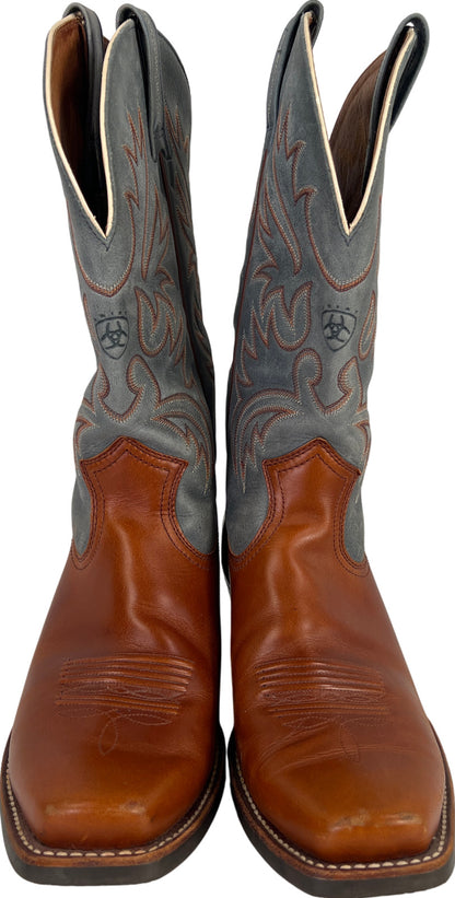 Ariat Men’s Brown/Blue Legend Leather Pull On Western Boots - 10D