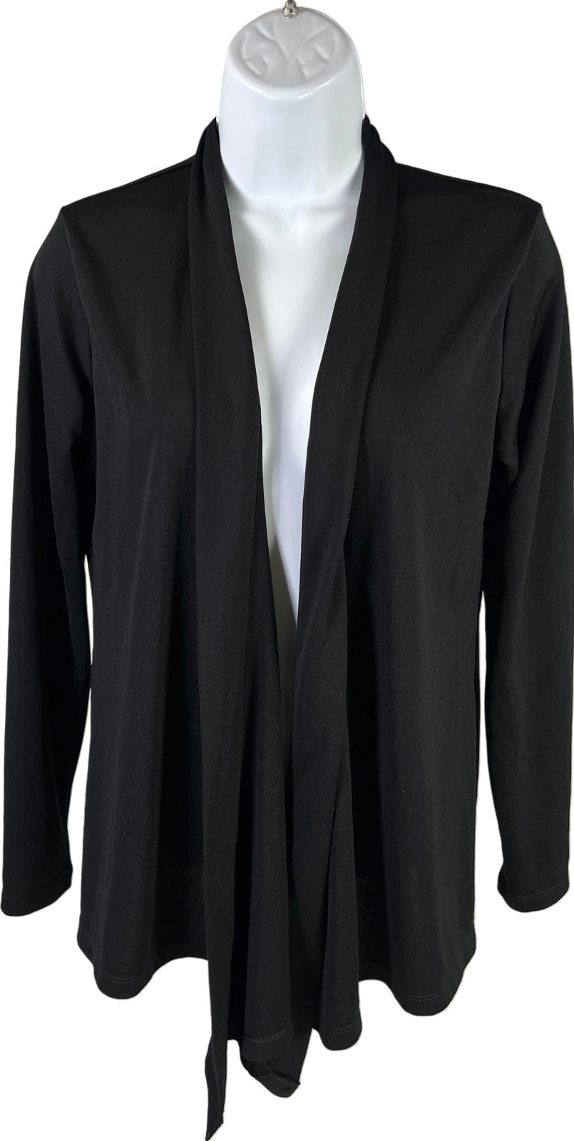 Eddie Bauer Women’s Black Polyester Open Front Mesh Cardigan - M