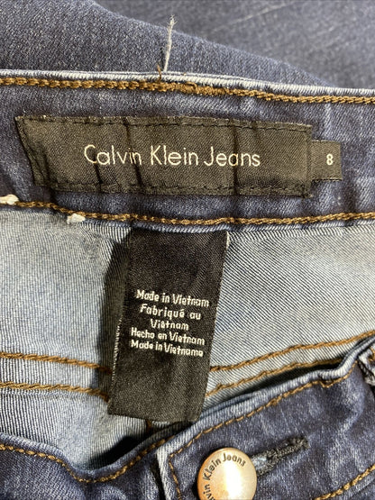 Calvin Klein Women's Dark Wash Slim Straight Jeans - 8