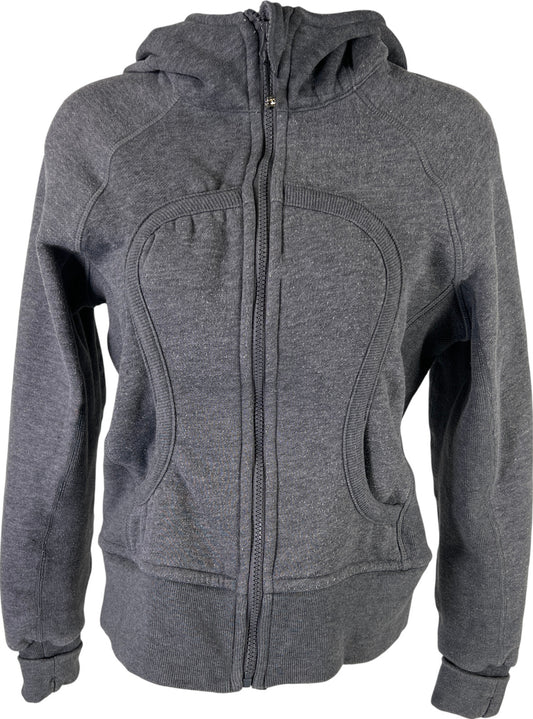 Lululemon Women’s Gray Cotton Blend Full Zip Scuba Hoodie - 4