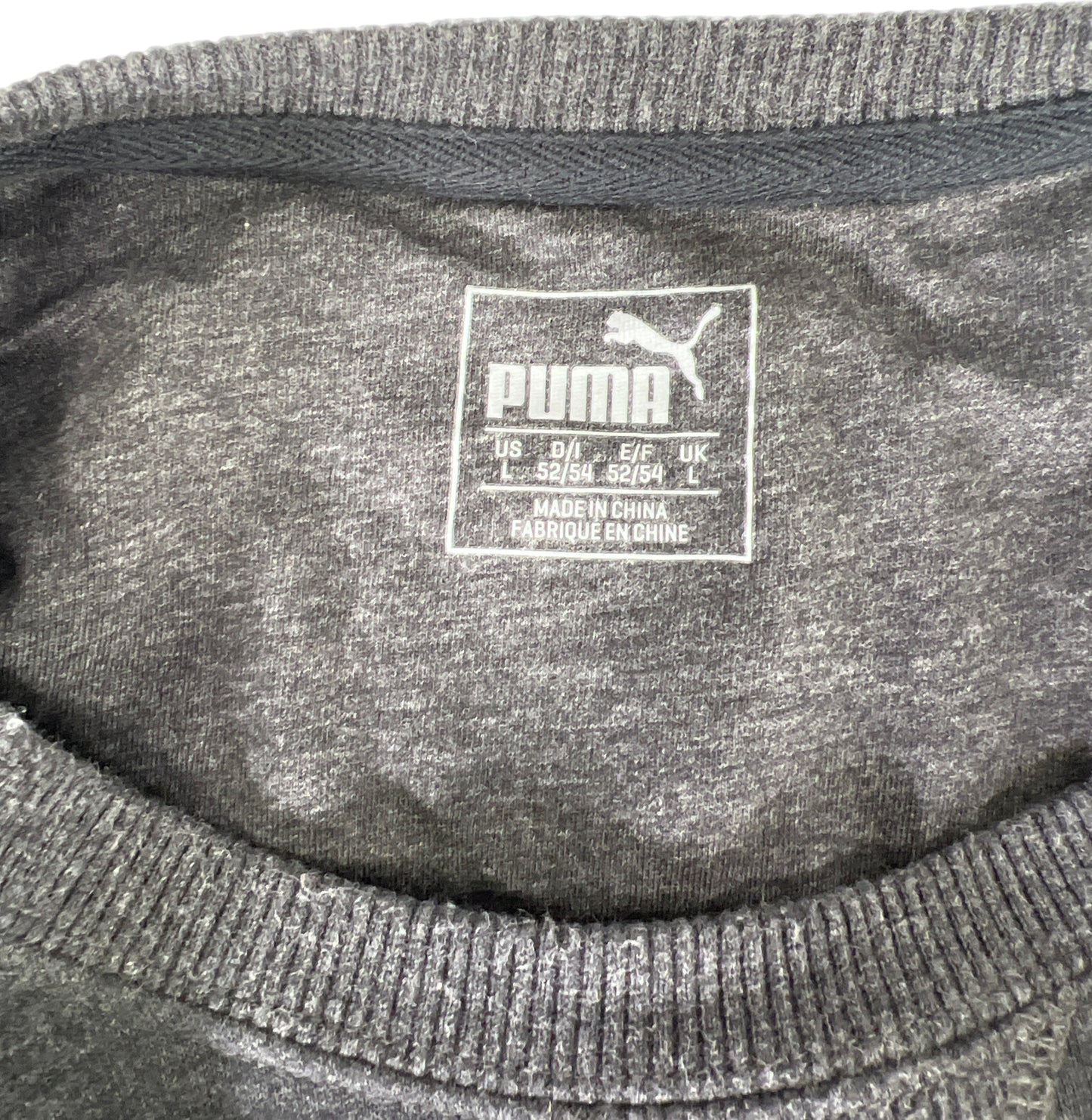 Puma Men’s Gray Graphic Long Sleeve Pullover Sweatshirt - L