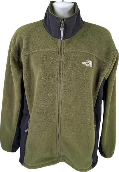 The North Face Men’s Green Long Sleeve Fleece Full Zip Jacket - XL