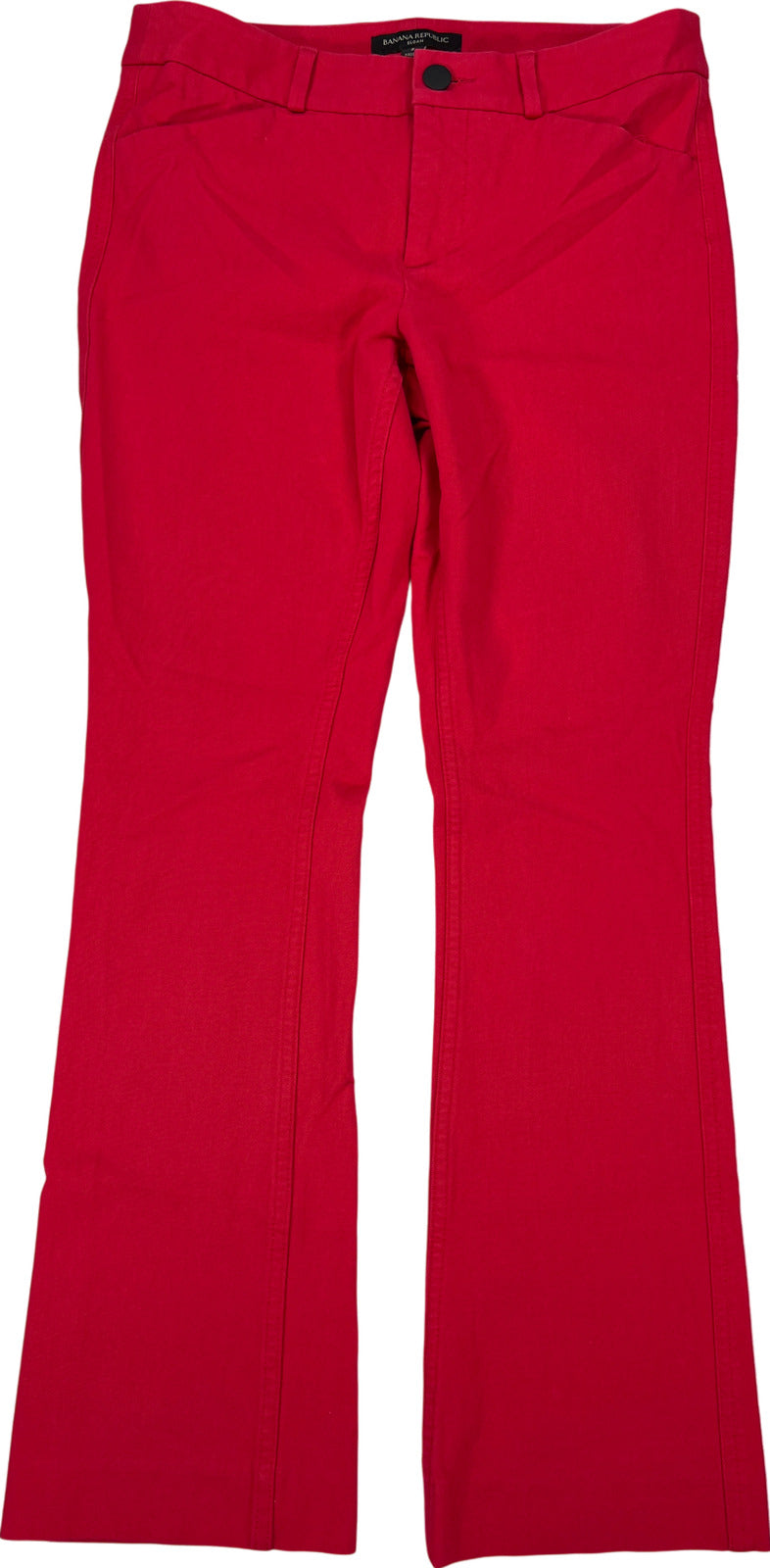 Banana Republic Women’s Red Sloan Fit Straight Leg Dress Pants - 2