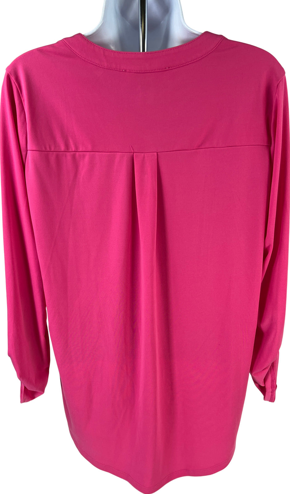 Michael Kors Women’s Pink Roll Tab Sleeve 12/ Zip Top Blouse - M