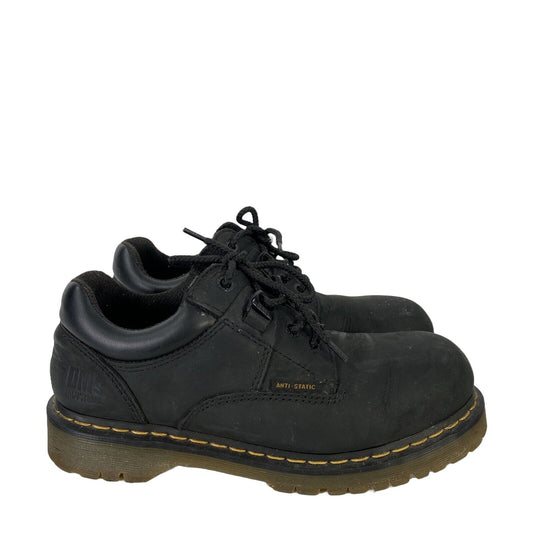 Dr. Martens Men's Black Leather Steel Toe Industrial Work Shoes - 10