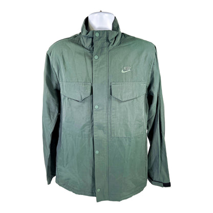 Nike Sportswear Men’s Green Woven Military Full Zip Jacket - M