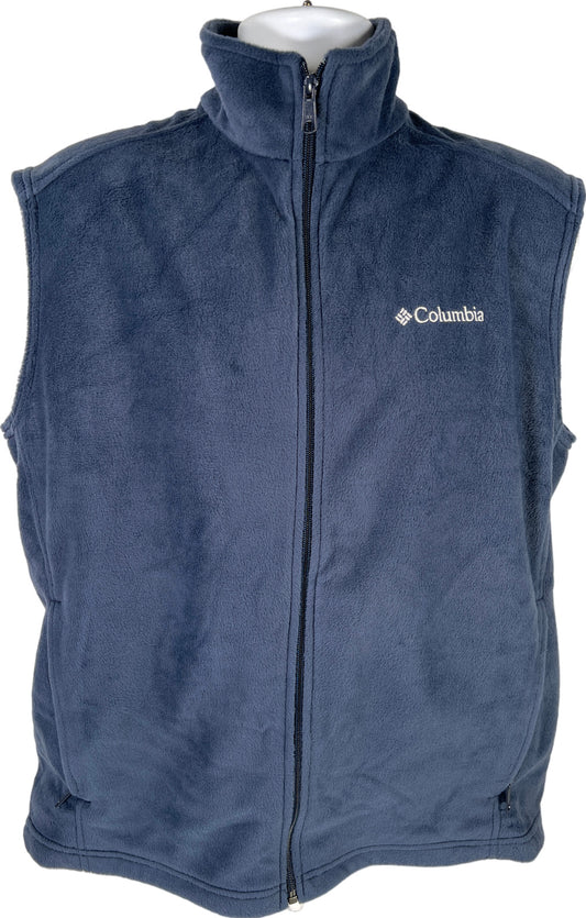 Columbia Men’s Blue Sleeveless Steens Mountain Full Zip Fleece Vest - L