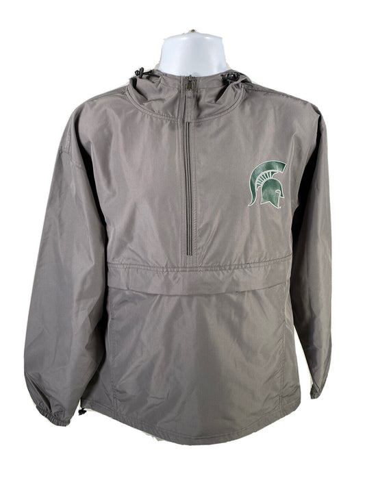 Champion Women's Gray Michigan State Pullover Windbreaker Jacket - M